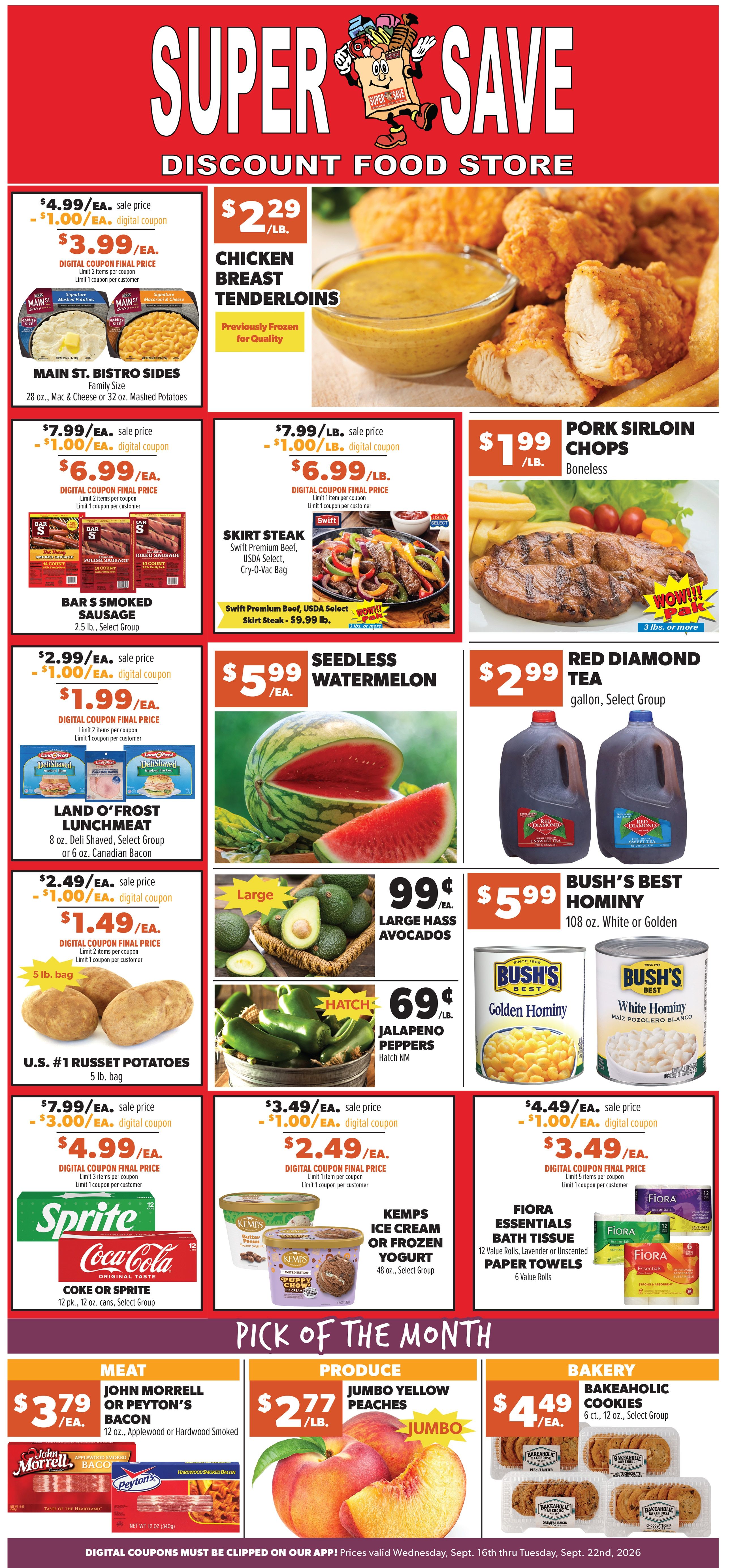 Super Save Weekly Ad September 16 - 22, 2026