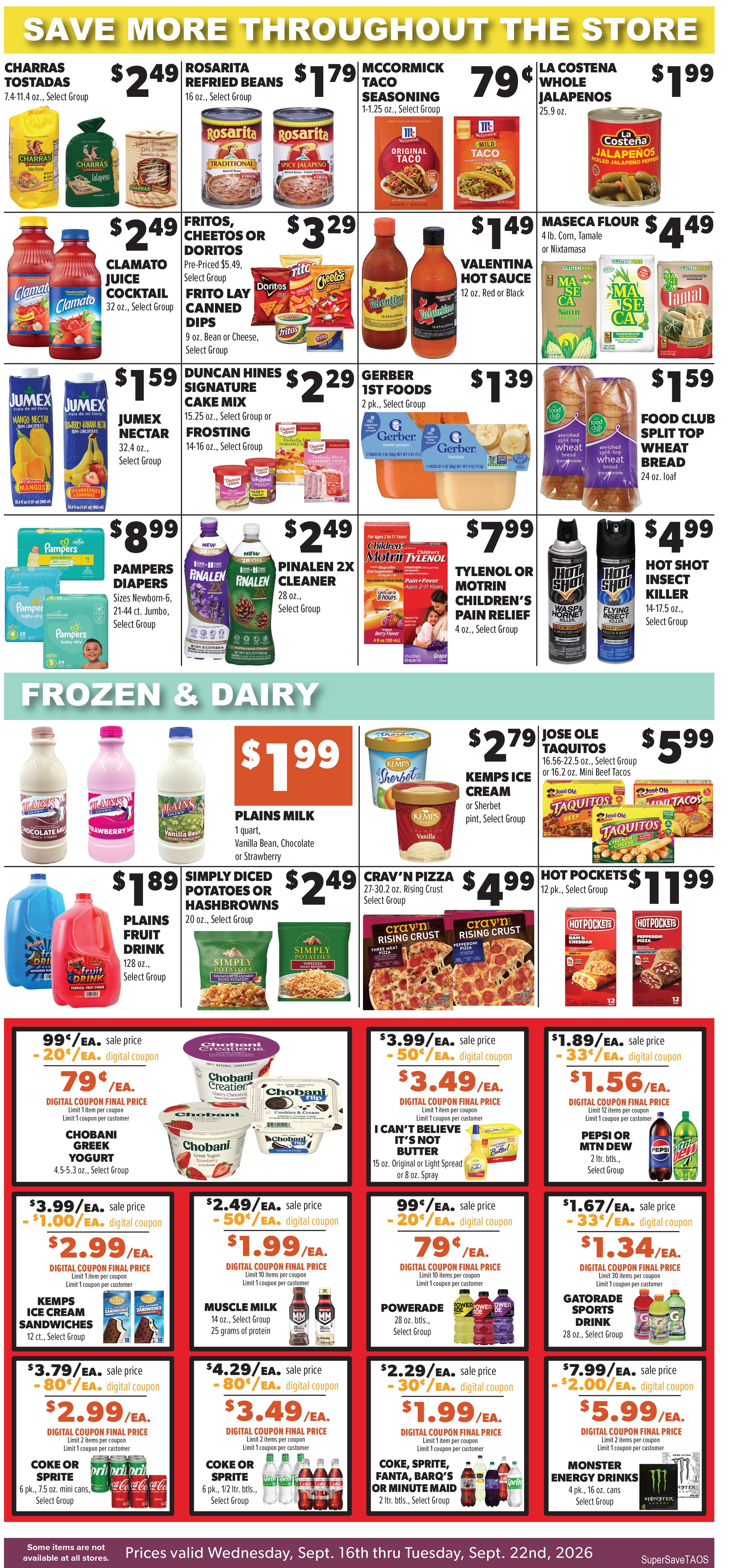 Super Save Weekly Ad September 16 - 22, 2026