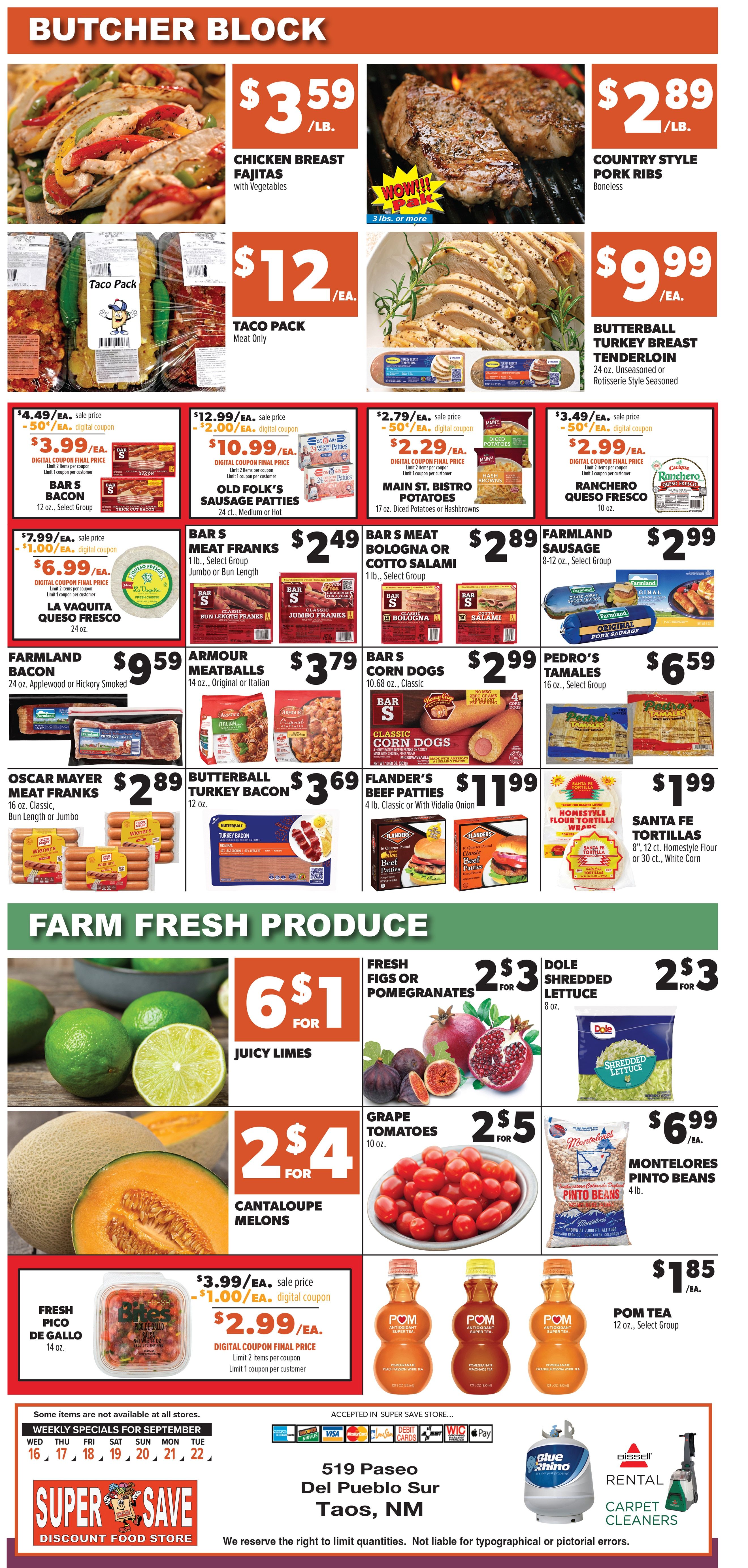 Super Save Weekly Ad September 16 - 22, 2026