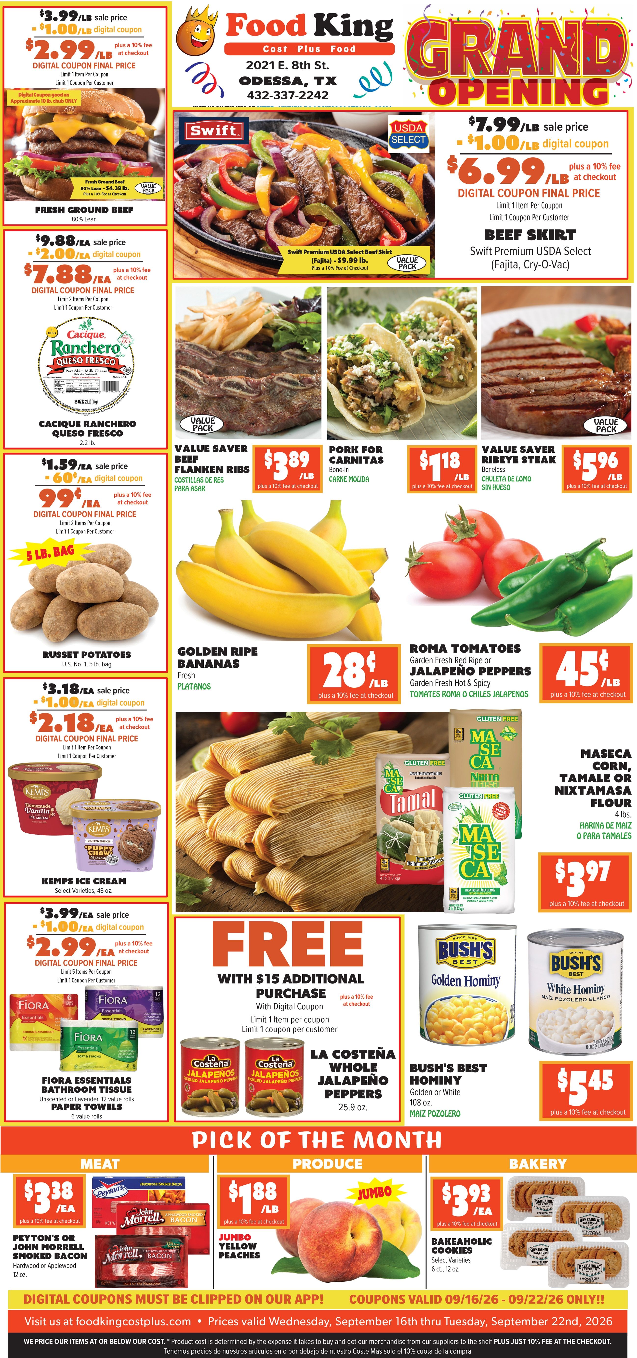 Food King Weekly Ad September 16 - 22, 2026