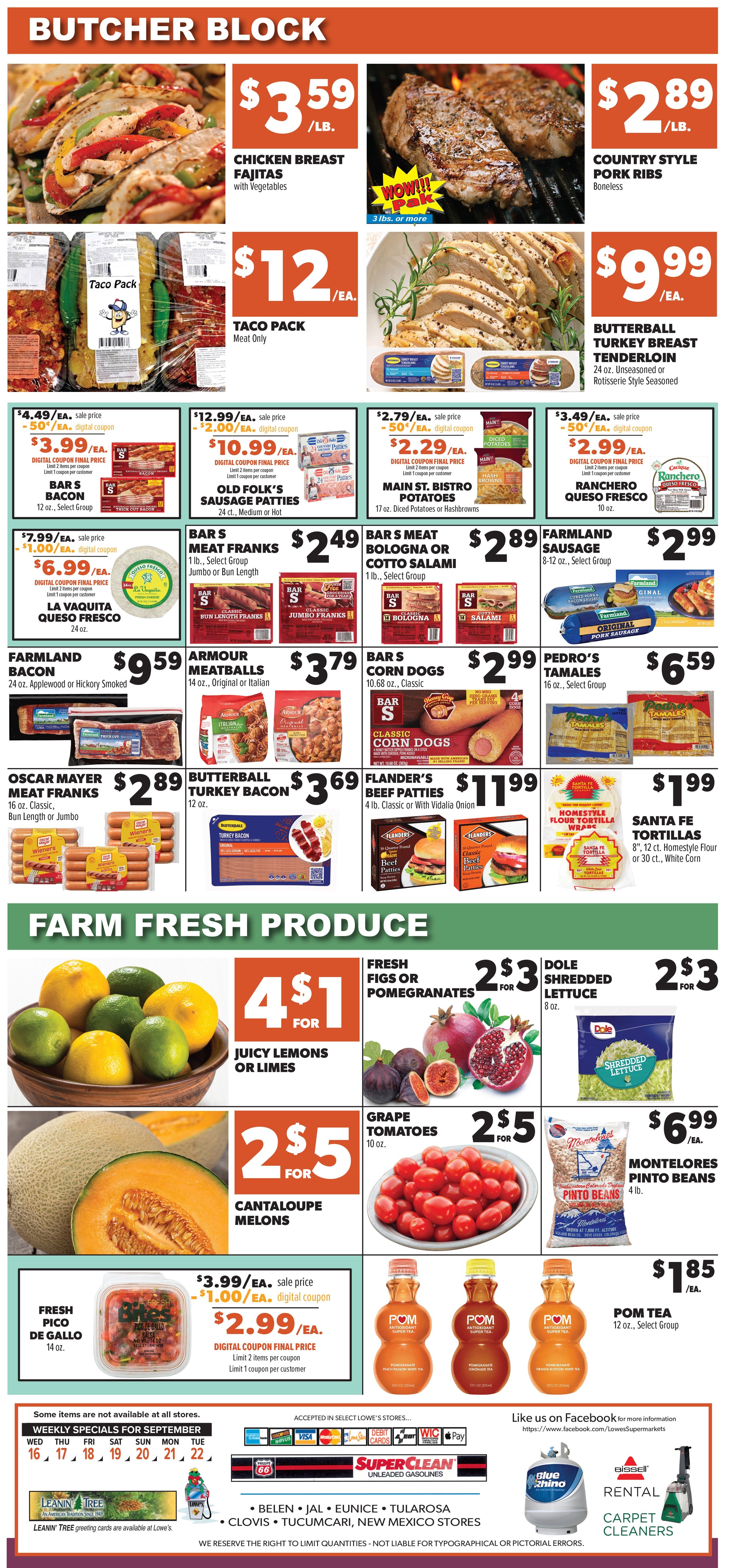 Lowe's Market Weekly Ad September 16 - 22, 2026