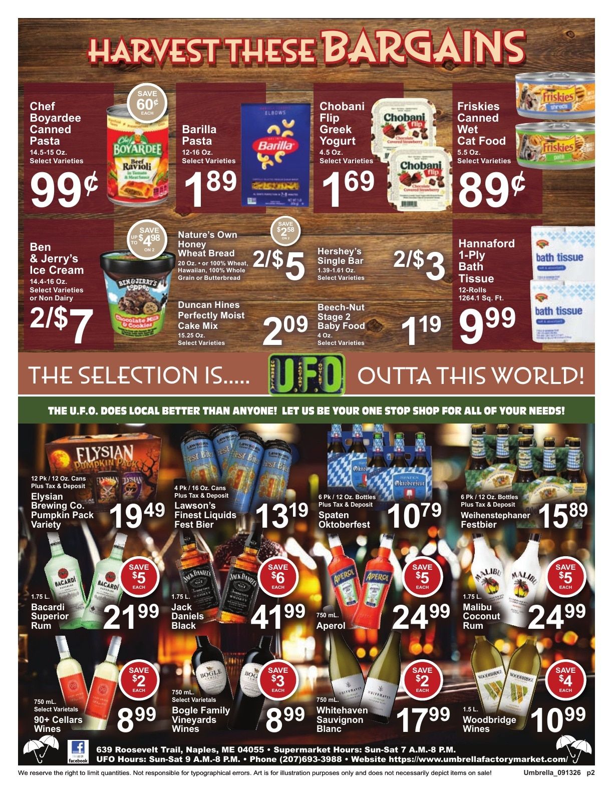 Umbrella Factory Supermarket Weekly Ad September 13 - 19, 2026