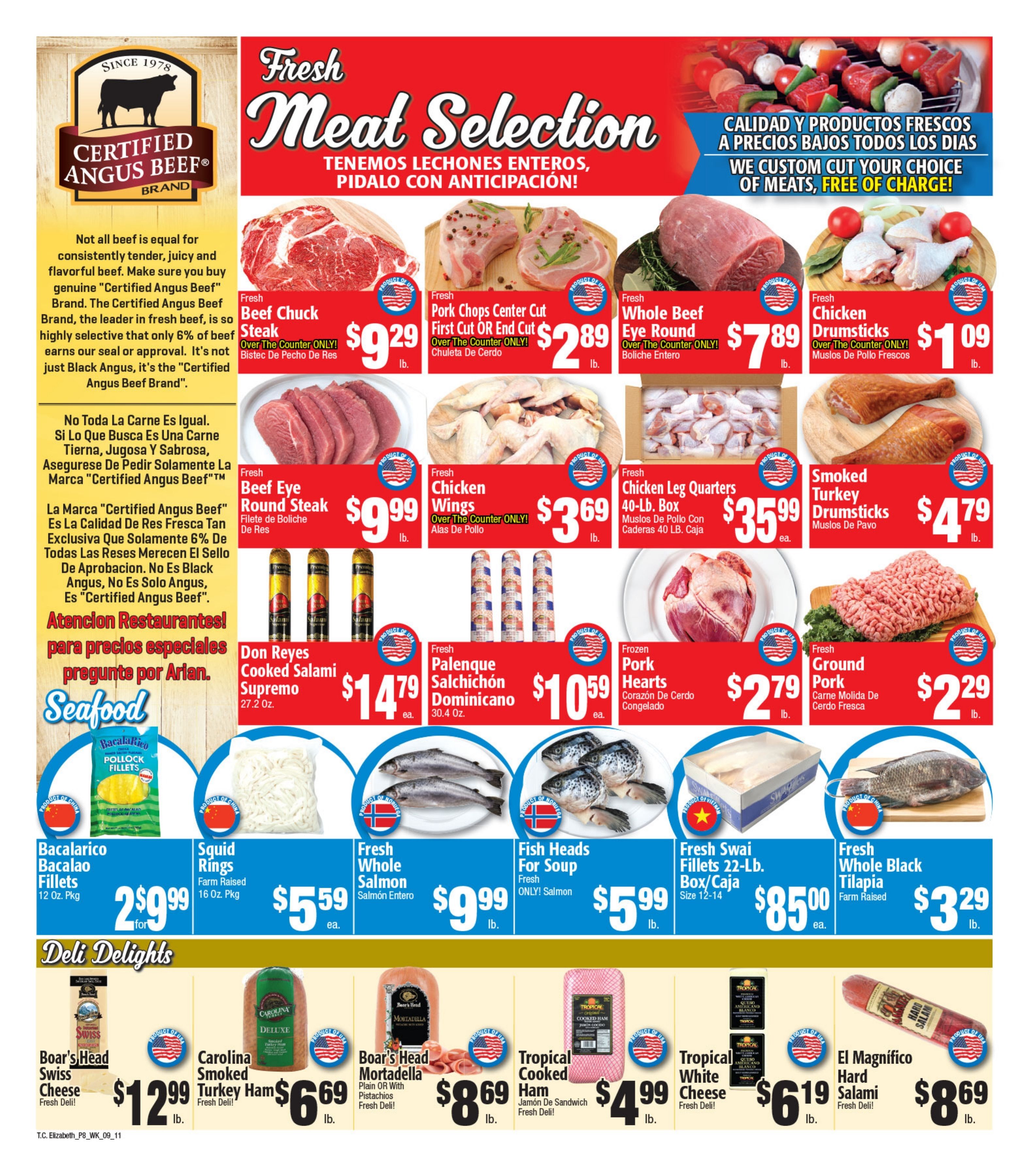 Twin City Supermarket (1016 Sherman Avenue, Elizabeth, NJ) Weekly Ad September 6 - 12, 2026