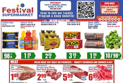 Festival Supermarket Weekly Ad September 11 - 17, 2026
