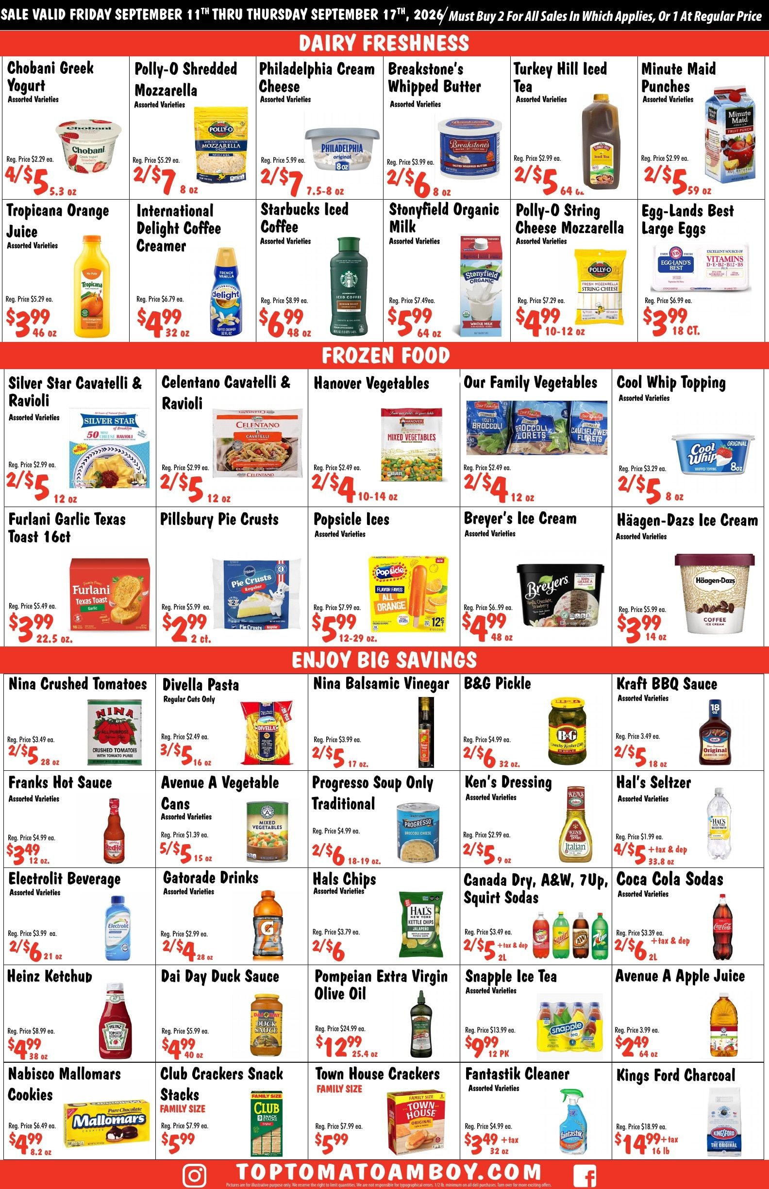 Top Tomato Amboy Weekly Ad September 11 - 17, 2026