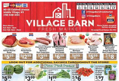 Village Barn Fresh Market Weekly Ad September 11 - 17, 2026
