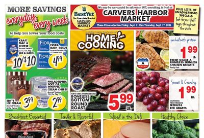 Carver's Harbor Market Weekly Ad September 11 - 17, 2026