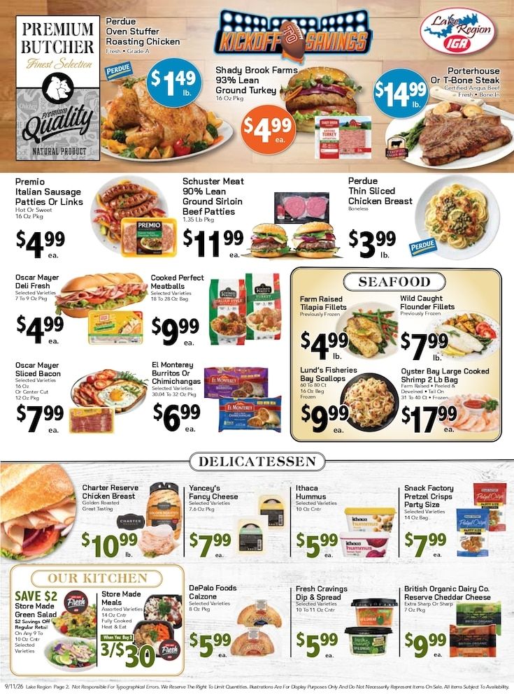 Lake Region IGA Weekly Ad September 11 - 17, 2026