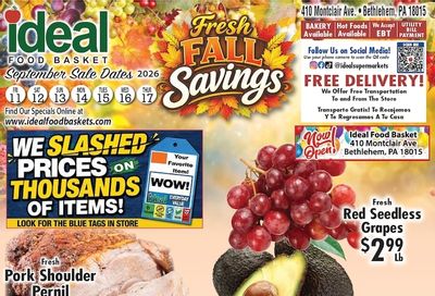 Ideal Food Basket (Bethlehem, PA) Weekly Ad September 11 - 17, 2026