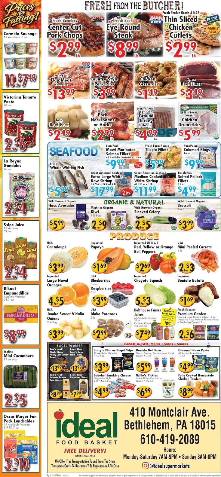 Ideal Food Basket (Bethlehem, PA) Weekly Ad September 11 - 17, 2026