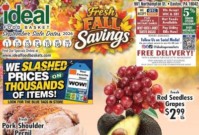 Ideal Food Basket (Easton, PA) Weekly Ad September 11 - 17, 2026