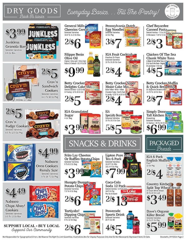 Brackett's Market Weekly Ad September 11 - 17, 2026