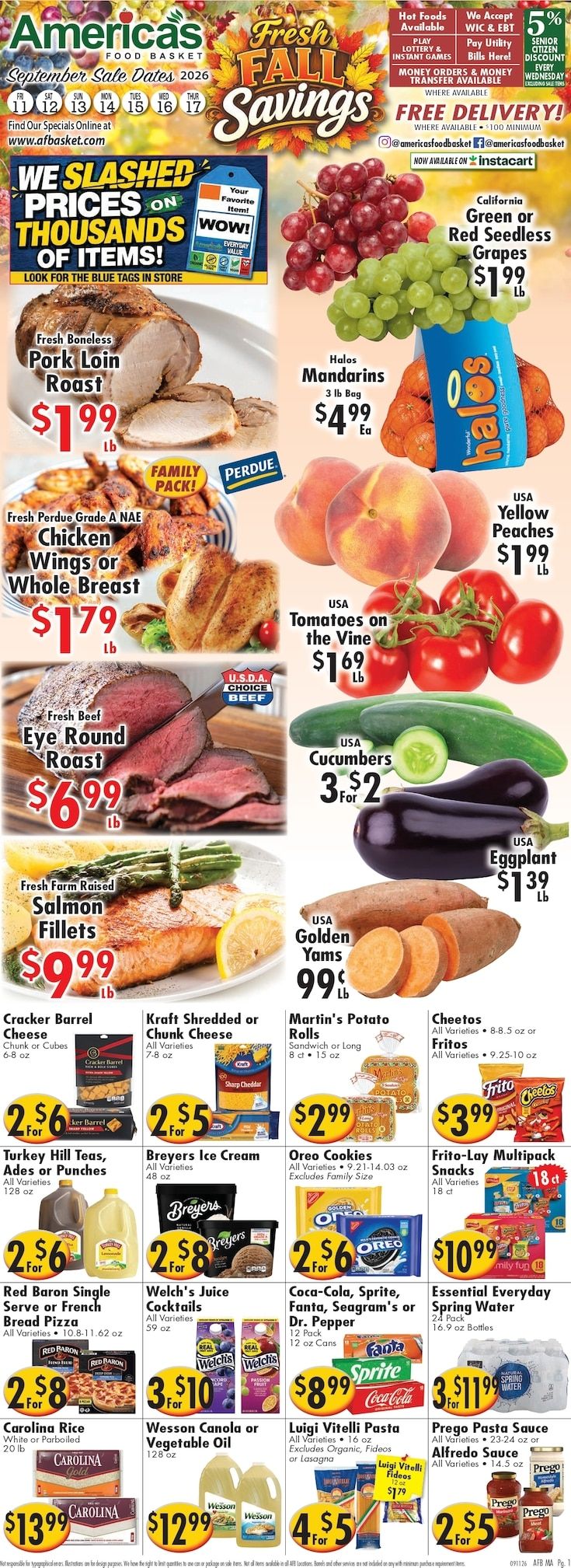 America's Food Basket (Massachusetts) Weekly Ad September 11 - 17, 2026