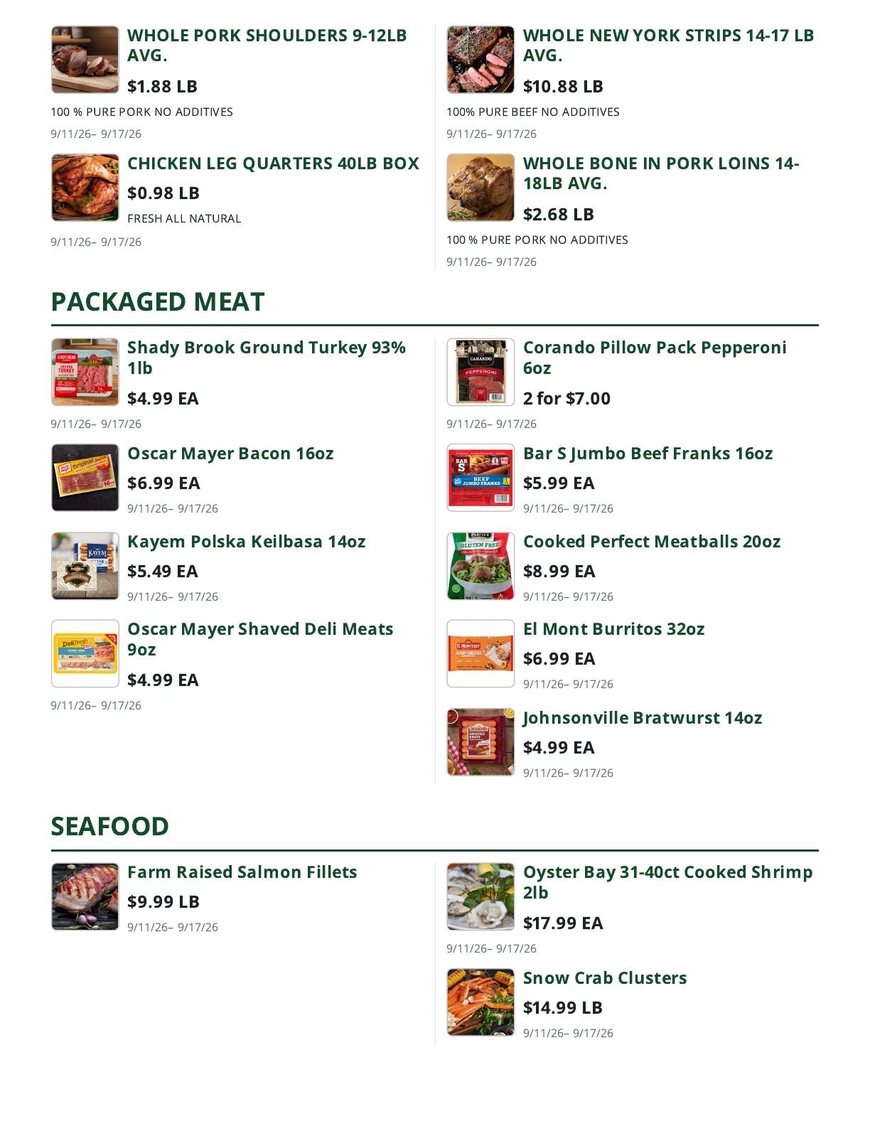 Bob's Butcher & Basket Weekly Ad September 11 - 17, 2026