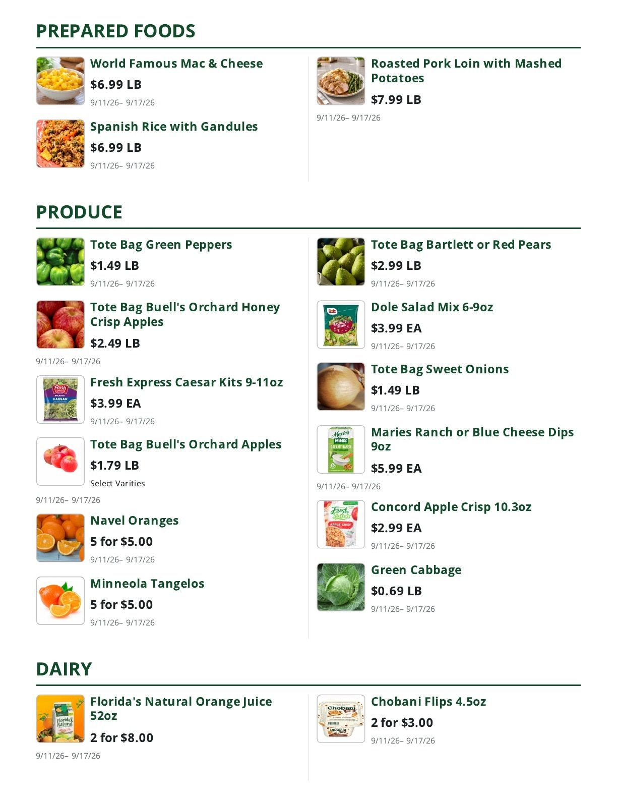 Bob's Butcher & Basket Weekly Ad September 11 - 17, 2026