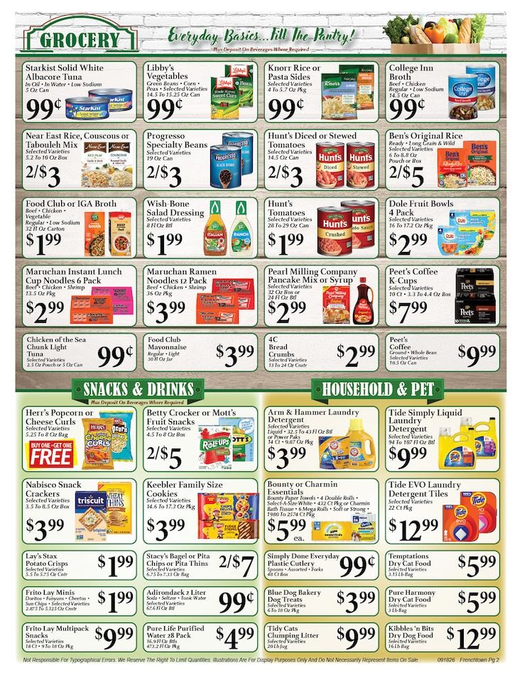 Frenchtown Market Weekly Ad September 18 - 24, 2026