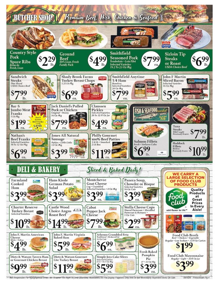 Frenchtown Market Weekly Ad September 18 - 24, 2026