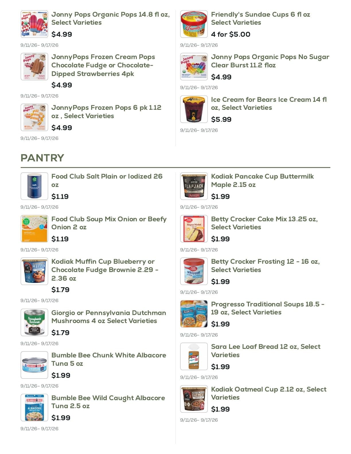 Geissler's Supermarket Weekly Ad September 11 - 17, 2026