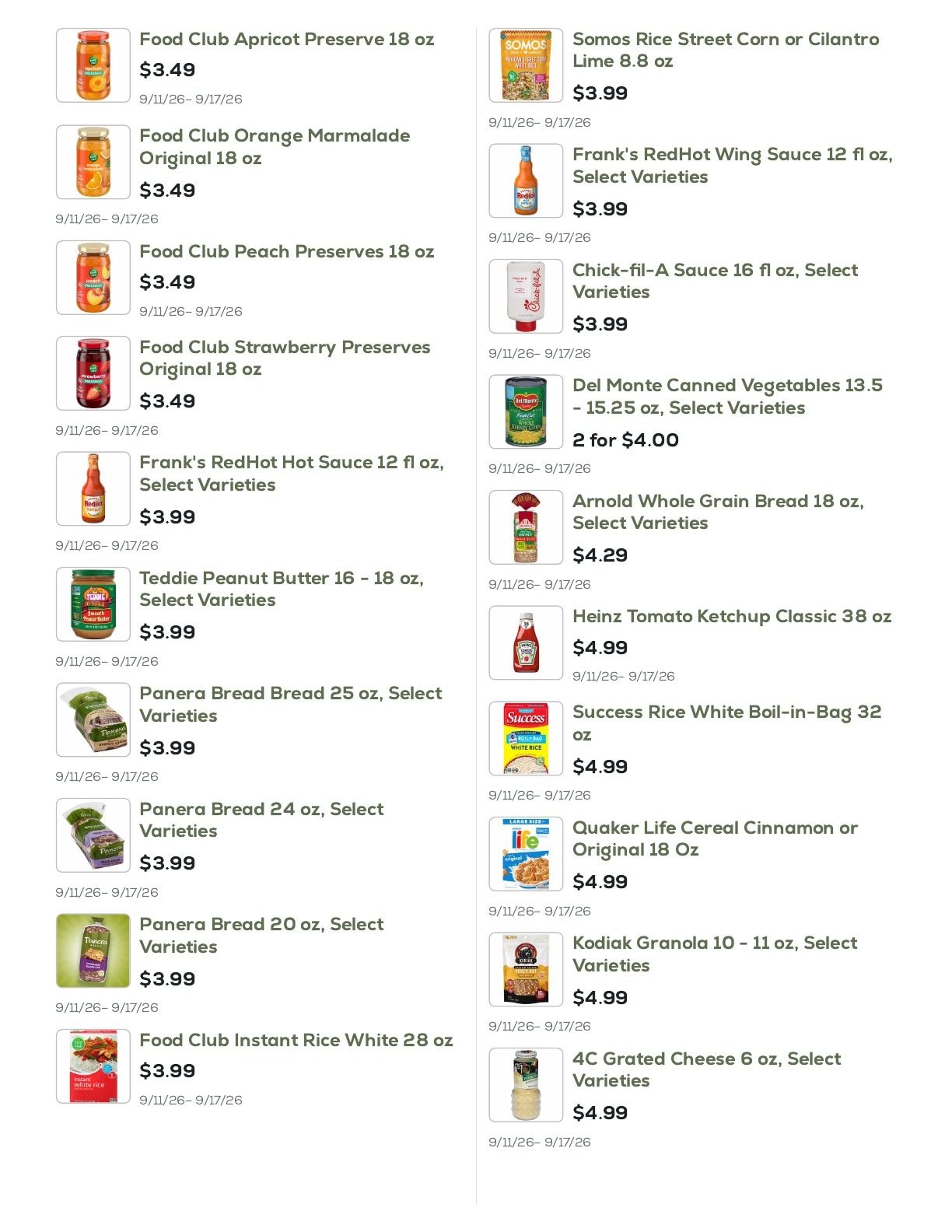 Geissler's Supermarket Weekly Ad September 11 - 17, 2026