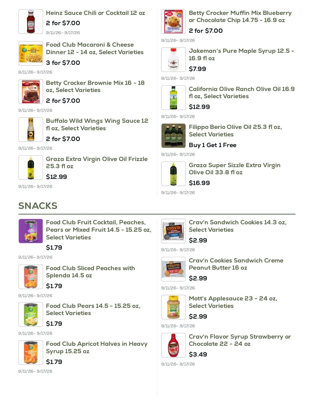Geissler's Supermarket Weekly Ad September 11 - 17, 2026