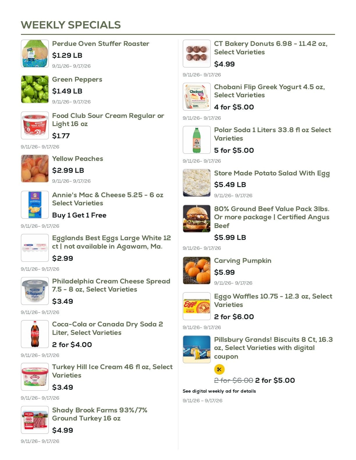 Geissler's Supermarket Weekly Ad September 11 - 17, 2026