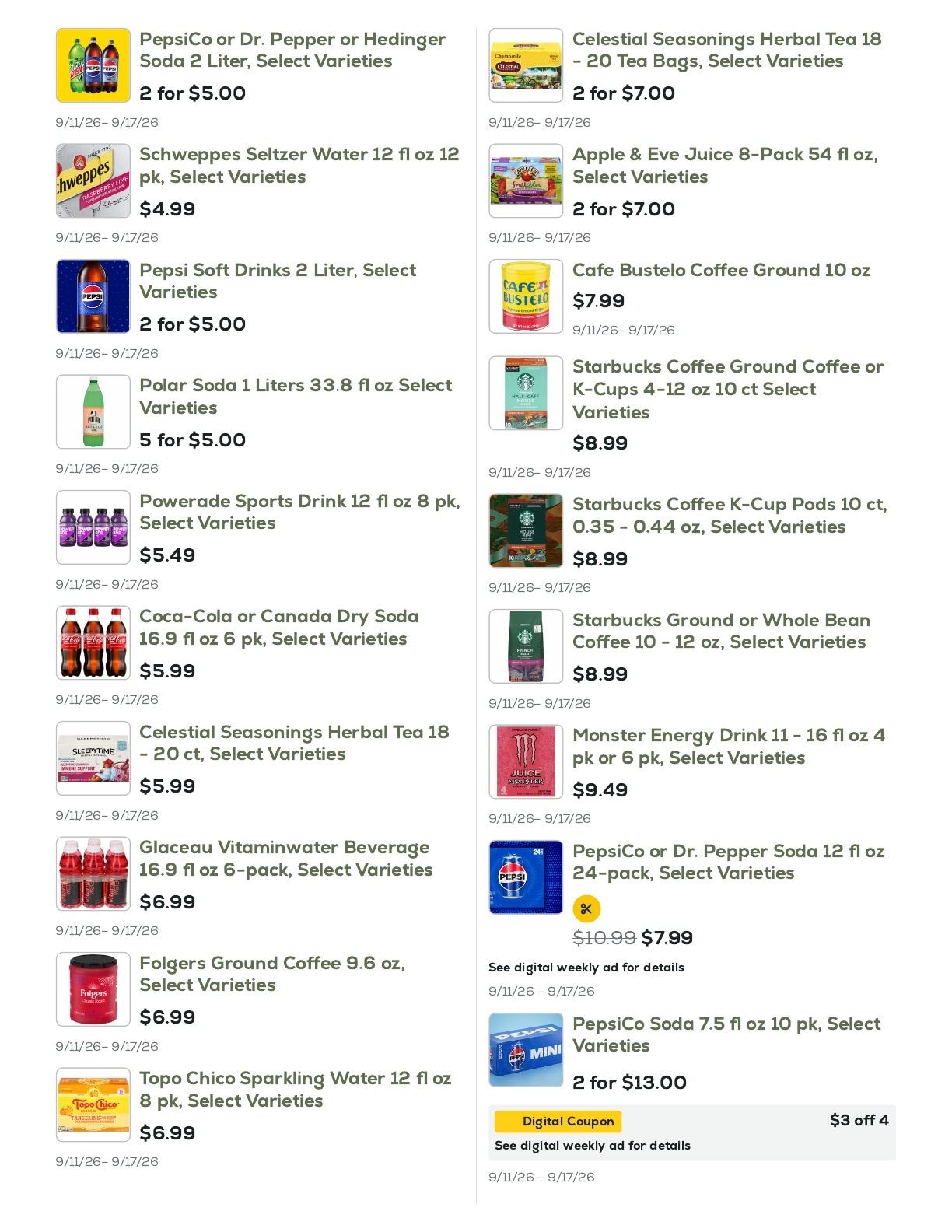 Geissler's Supermarket Weekly Ad September 11 - 17, 2026