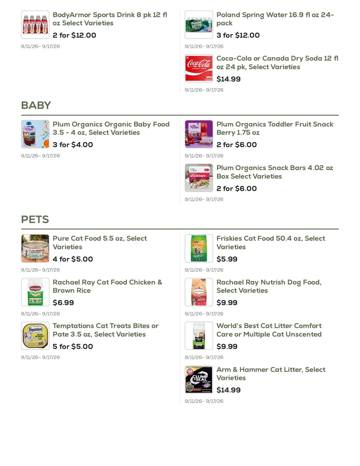 Geissler's Supermarket Weekly Ad September 11 - 17, 2026