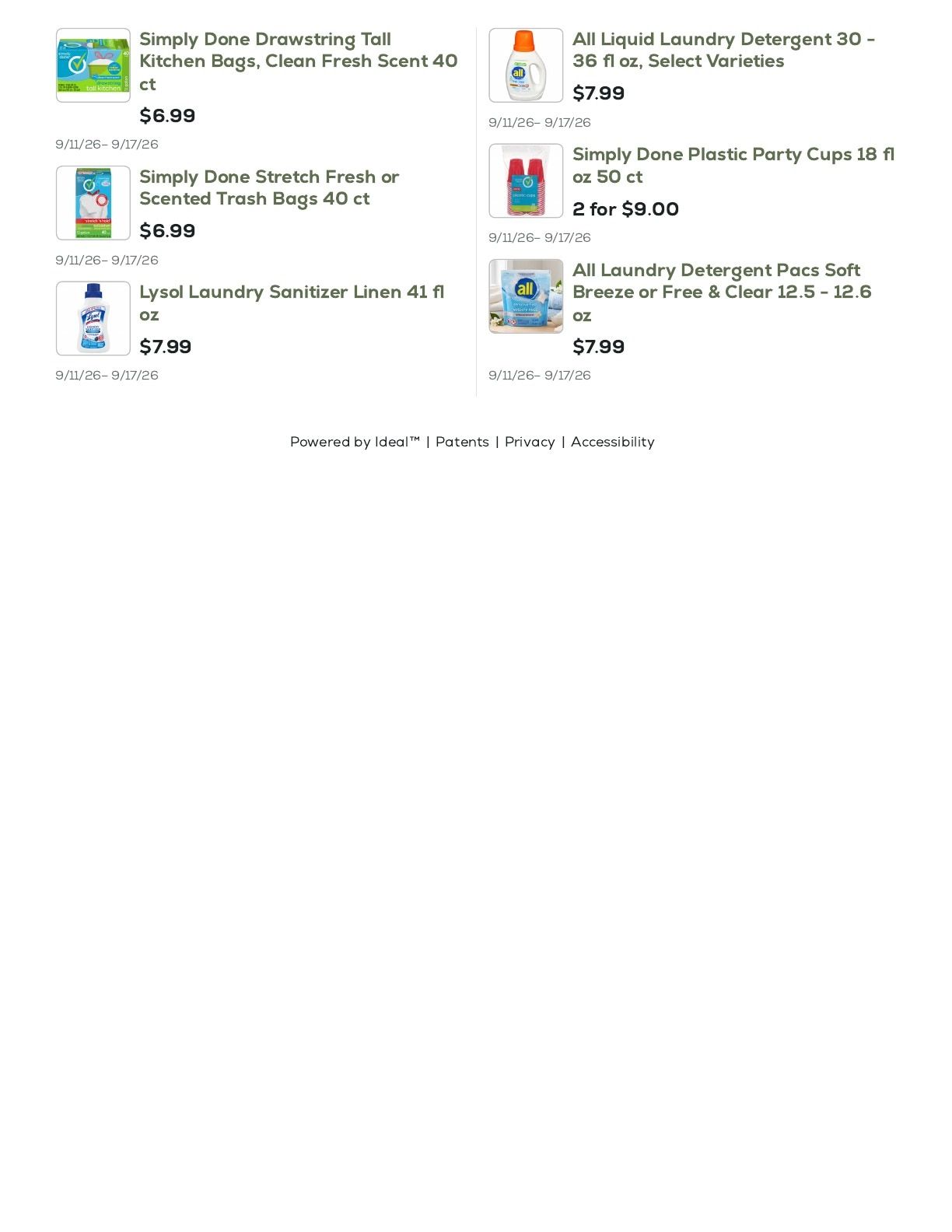 Geissler's Supermarket Weekly Ad September 11 - 17, 2026