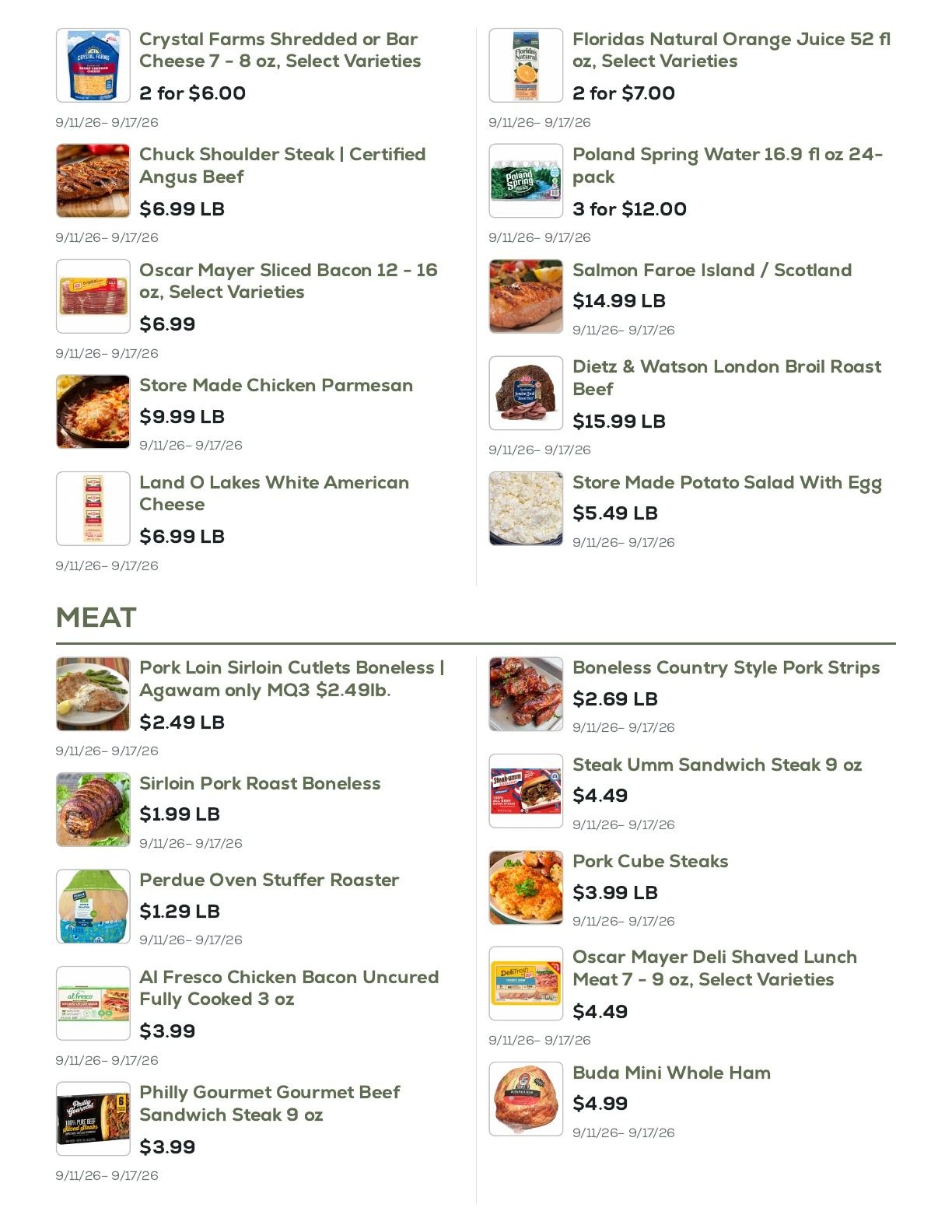 Geissler's Supermarket Weekly Ad September 11 - 17, 2026