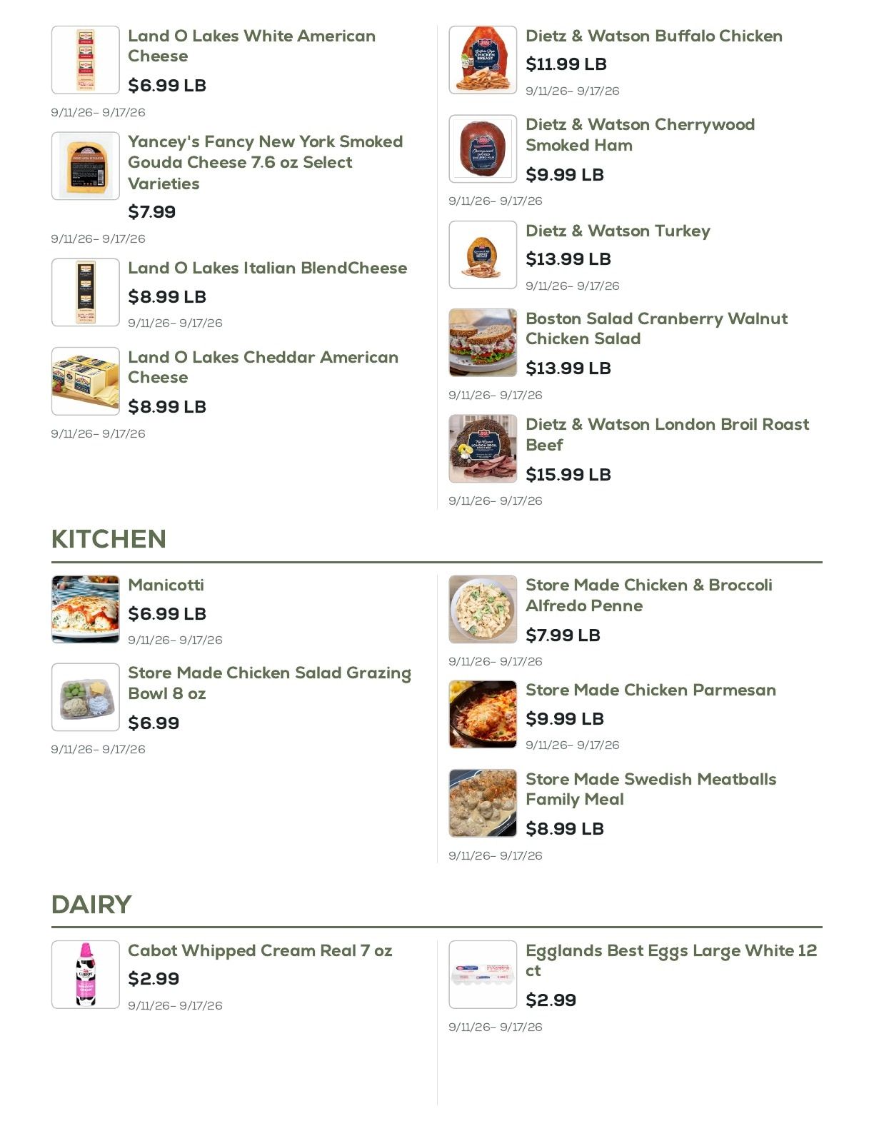 Geissler's Supermarket Weekly Ad September 11 - 17, 2026