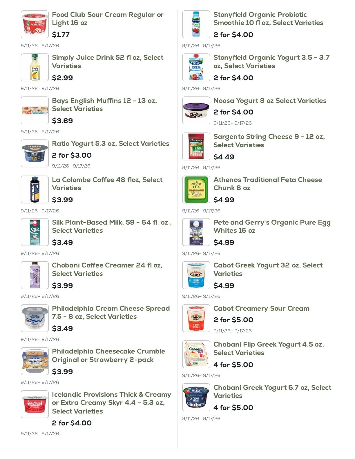 Geissler's Supermarket Weekly Ad September 11 - 17, 2026