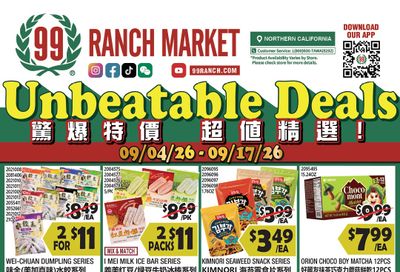 99 Ranch Market (Concord and other locations, CA) Weekly Ad September 11 - 17, 2026
