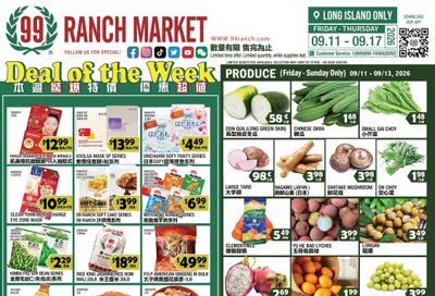99 Ranch Market (Westbury, NY) Weekly Ad September 11 - 18, 2026