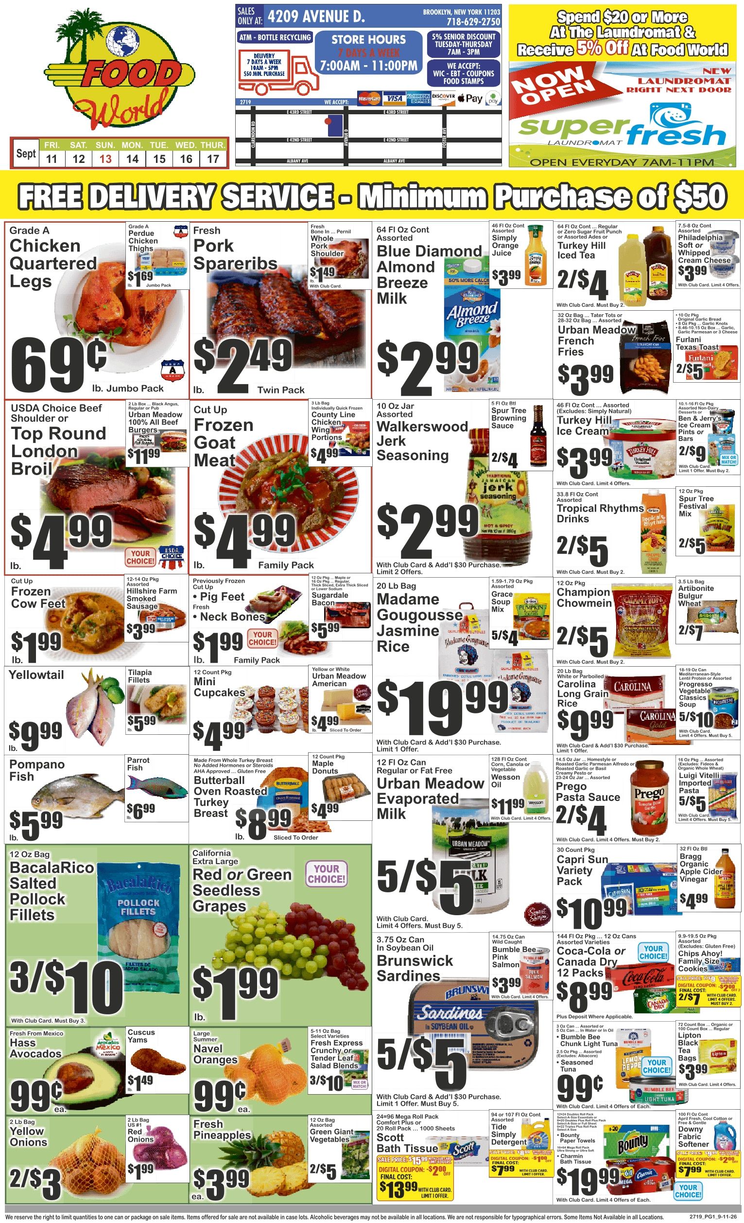 Food World Supermarket (4209 Avenue D, Brooklyn, NY) Key Food Weekly Ad September 11 - 17, 2026