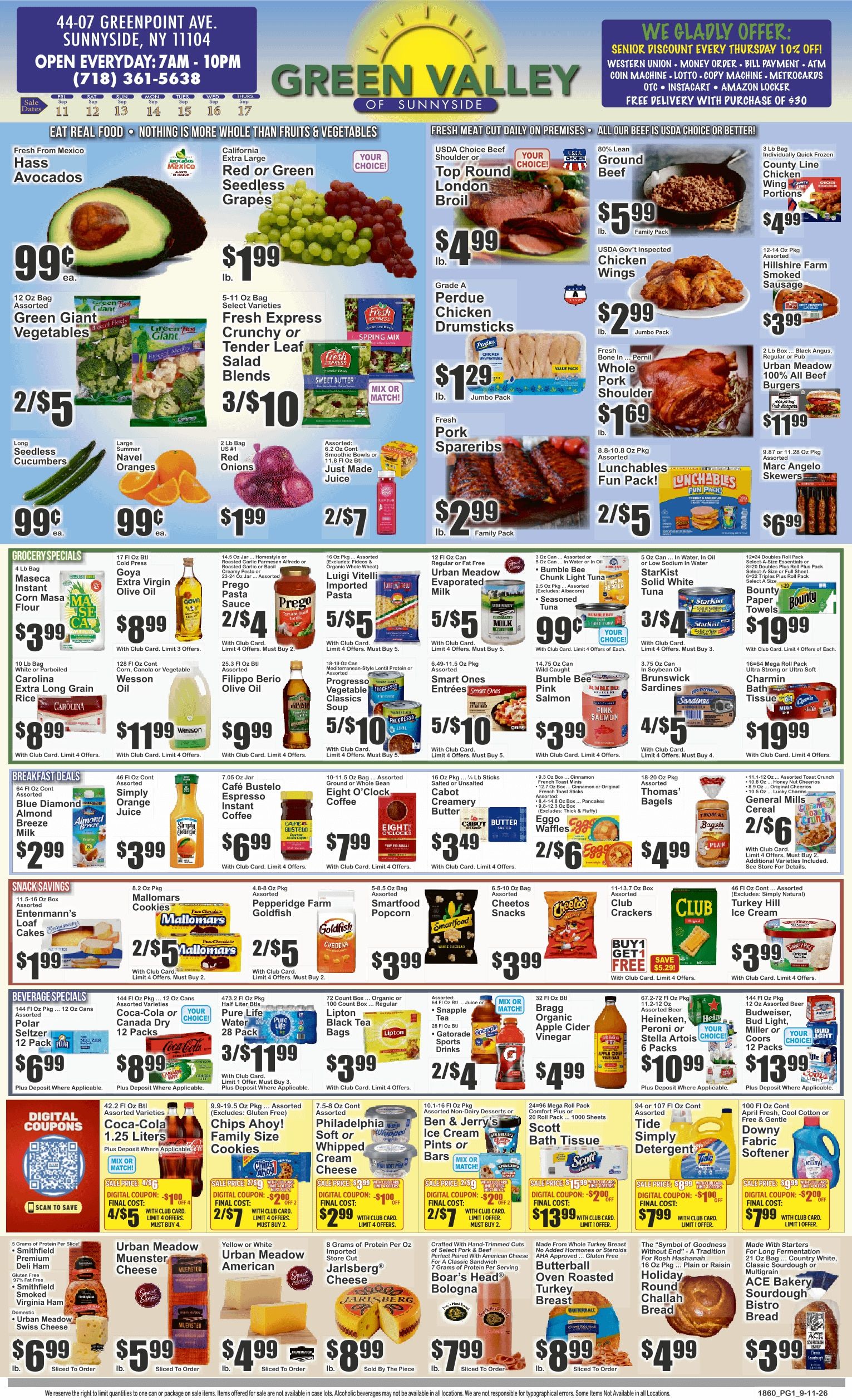 Green Valley Marketplace (44-07 Greenpoint Ave., Sunnyside, NY) Key Food Weekly Ad September 11 - 17, 2026