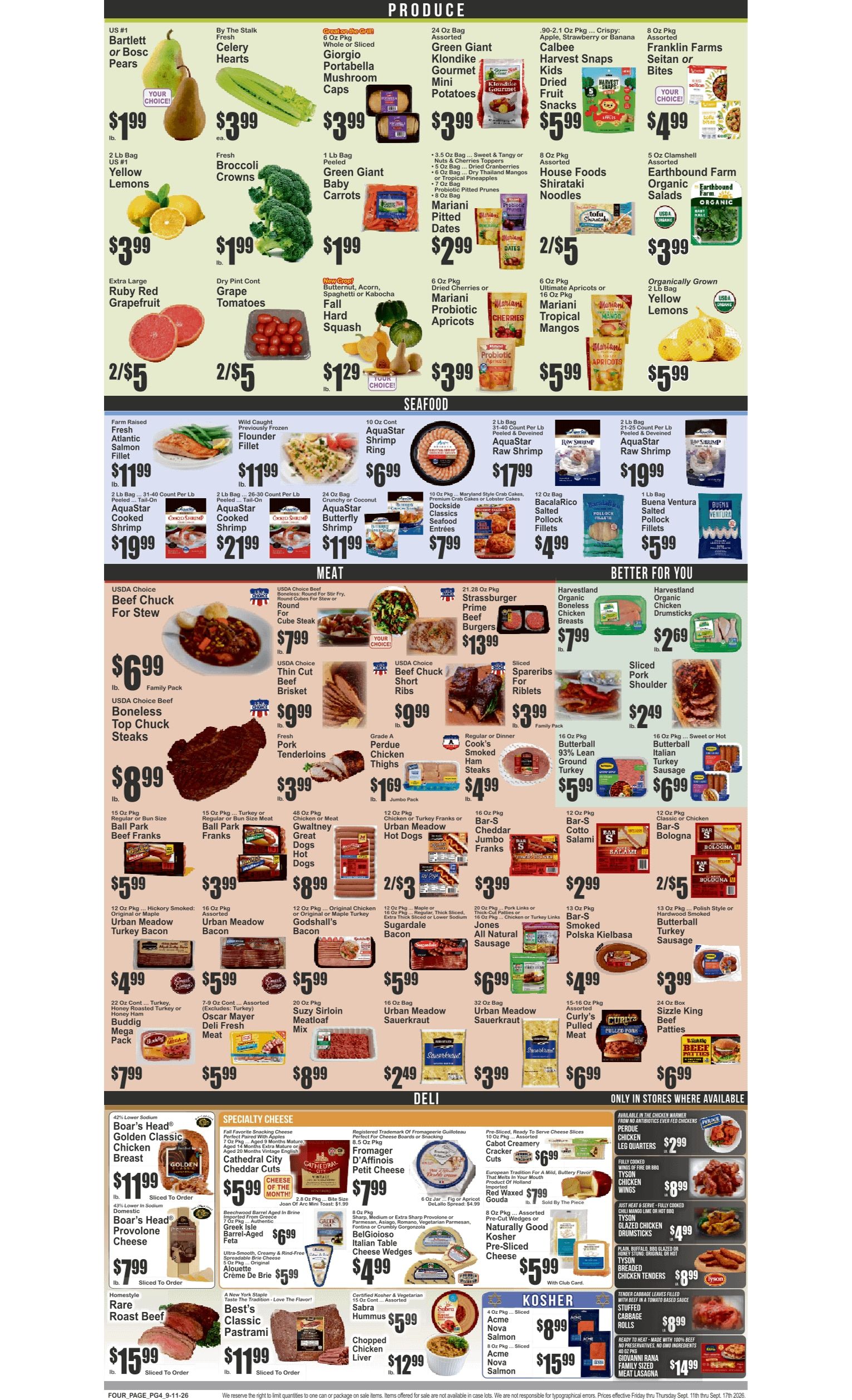 Food Universe (82 W. Kingsbridge Rd., Bronx, NY) Weekly Ad September 11 - 17, 2026