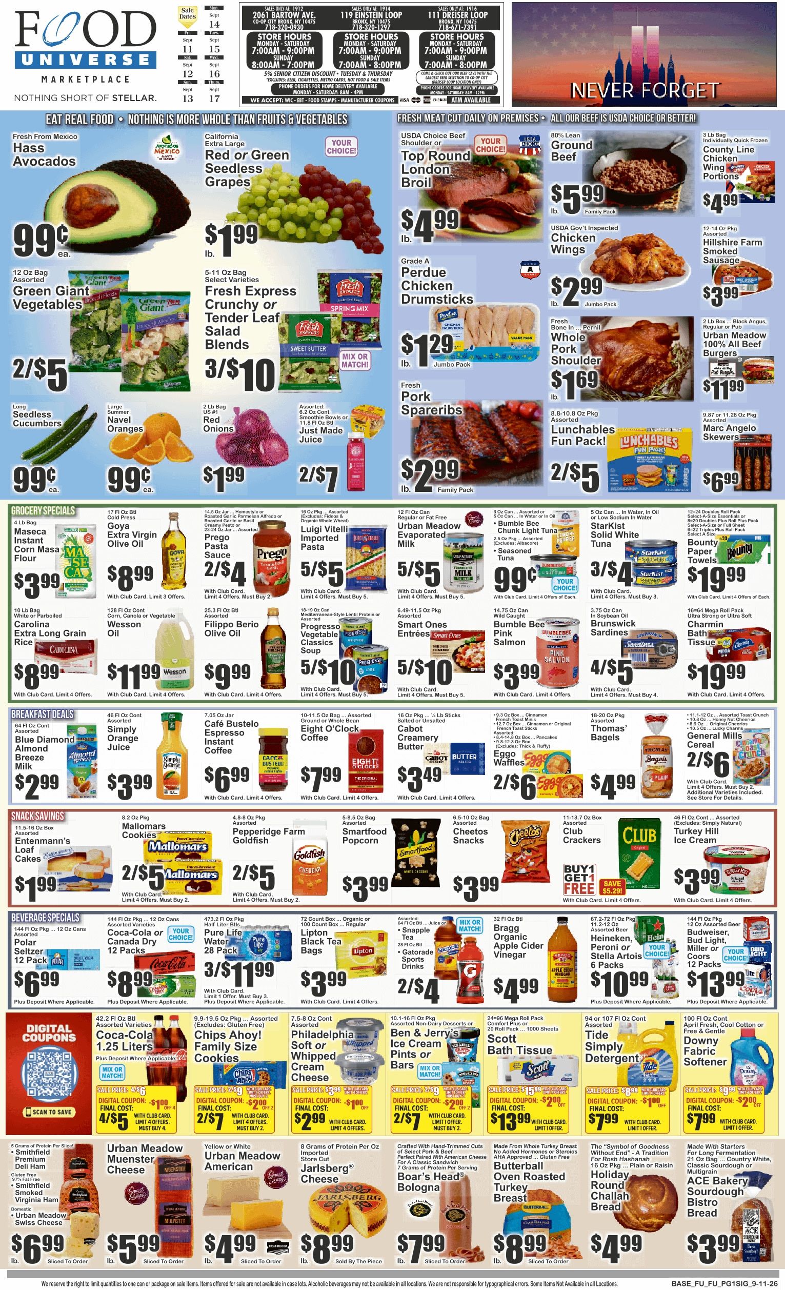 Food Universe Weekly Ad September 11 - 17, 2026