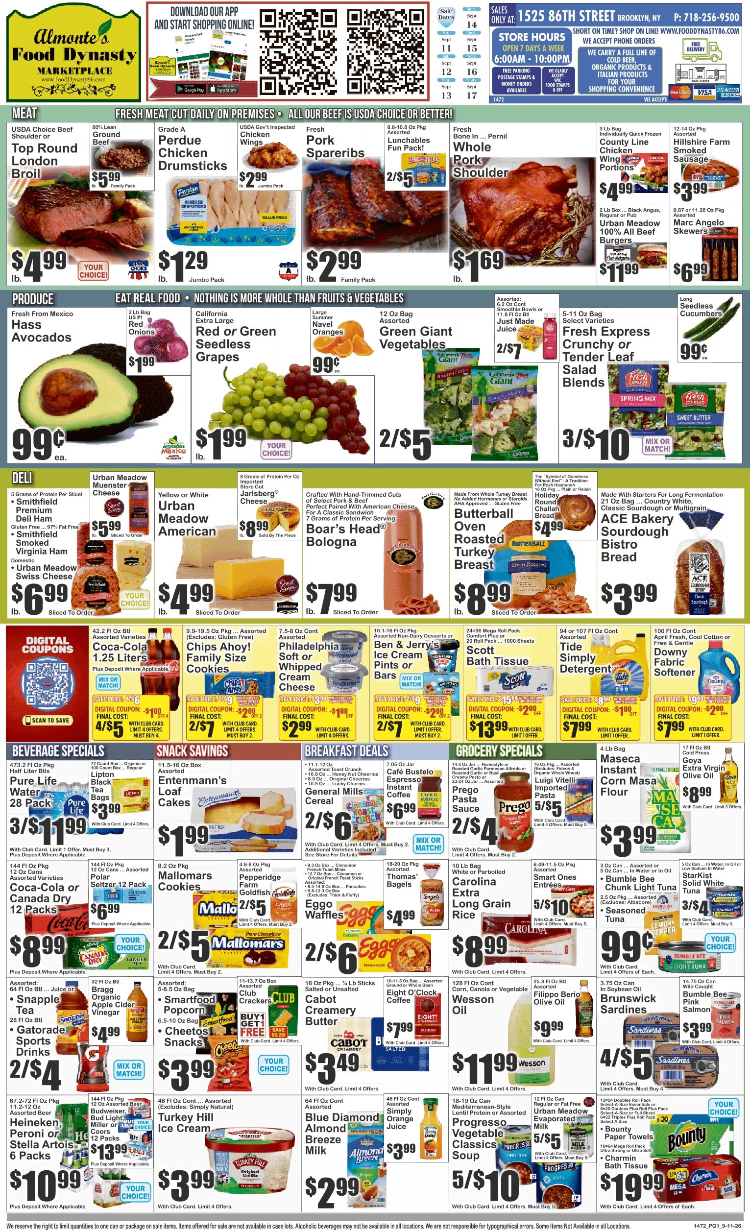 Food Dynasty (Brooklyn, NY) Key Food Weekly Ad September 11 - 17, 2026