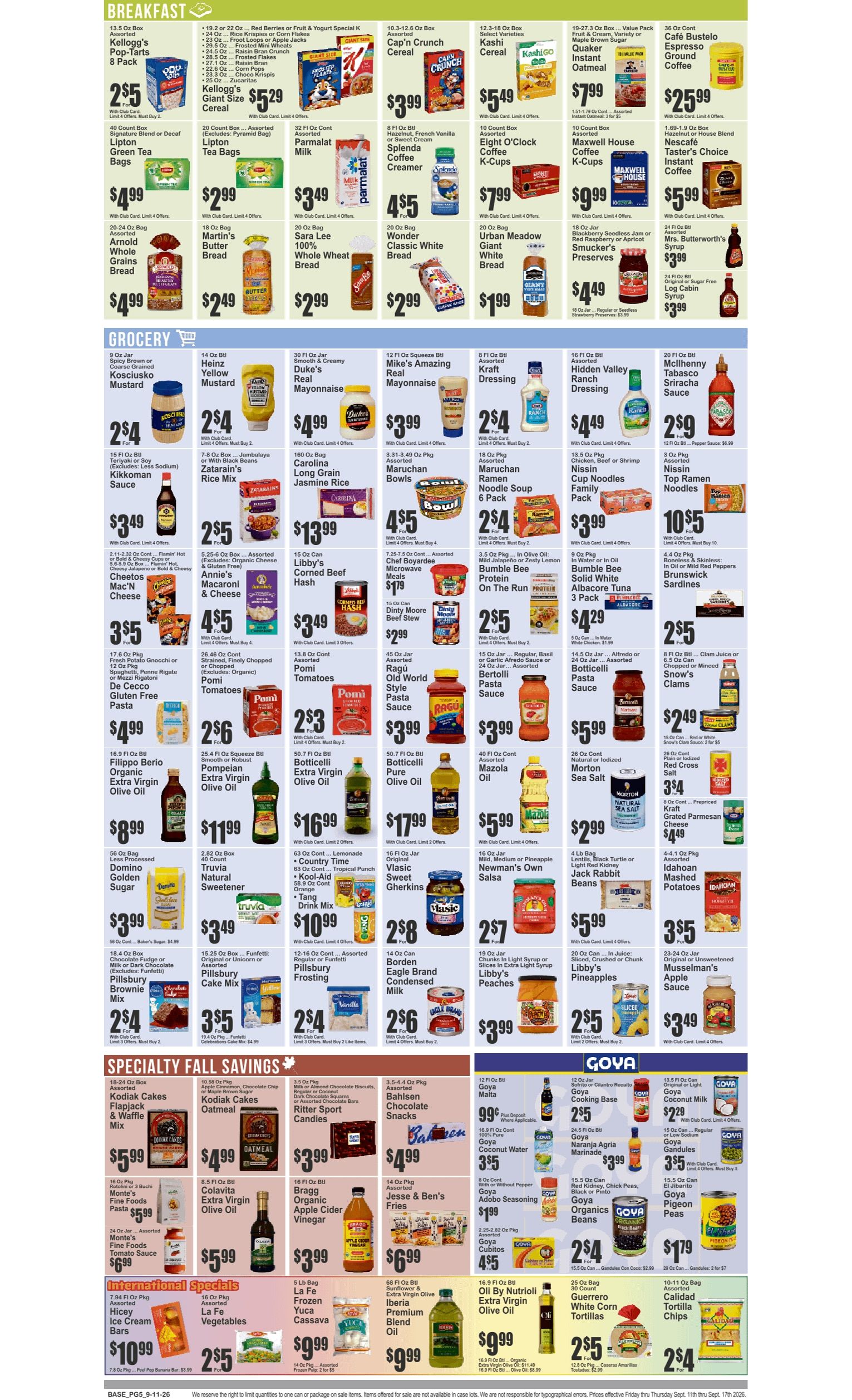 Windsor Farms Market (132 Wyckoff Avenue, Brooklyn, NY) Key Food Weekly Ad September 11 - 17, 2026
