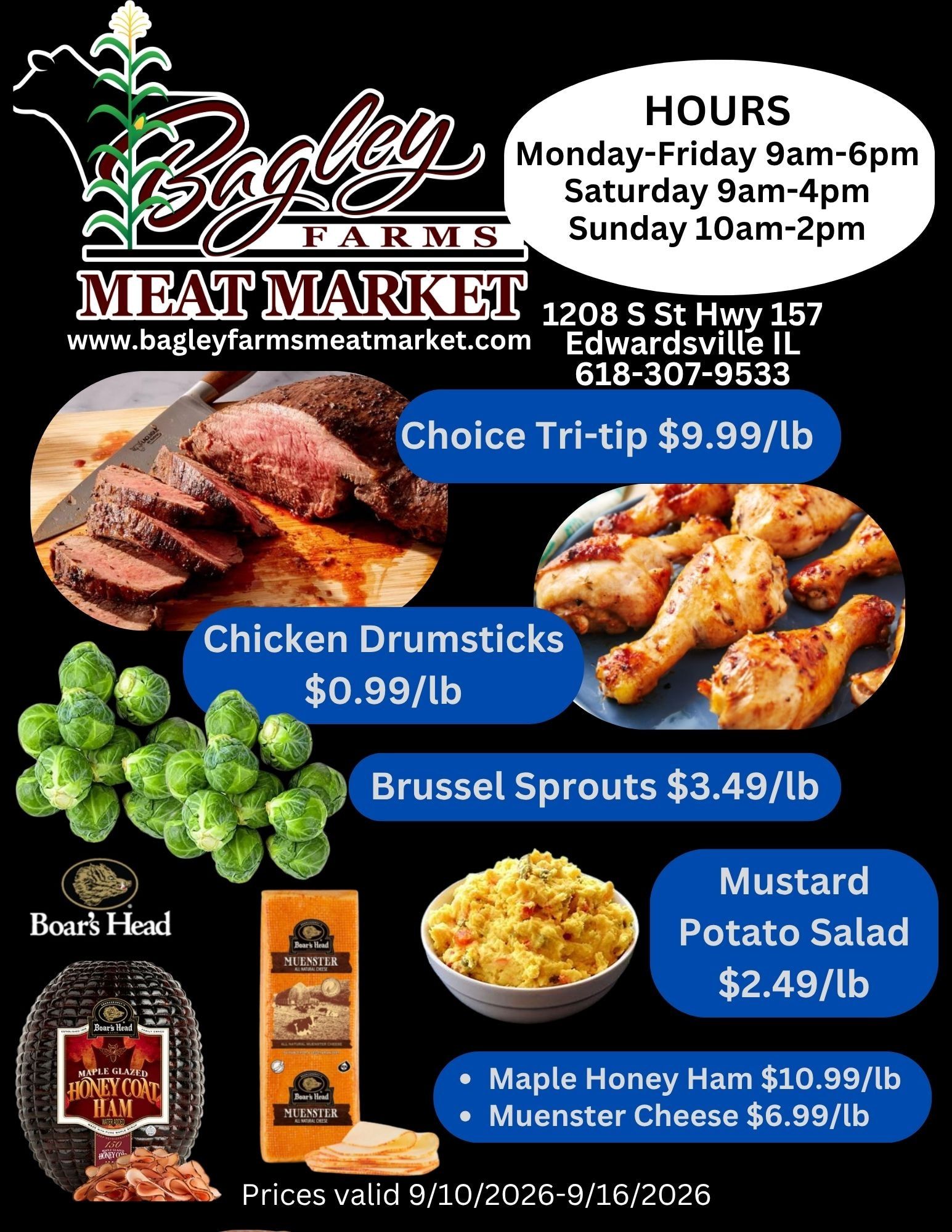 Bagley Farms Meat Market Weekly Ad September 10 - 16, 2026