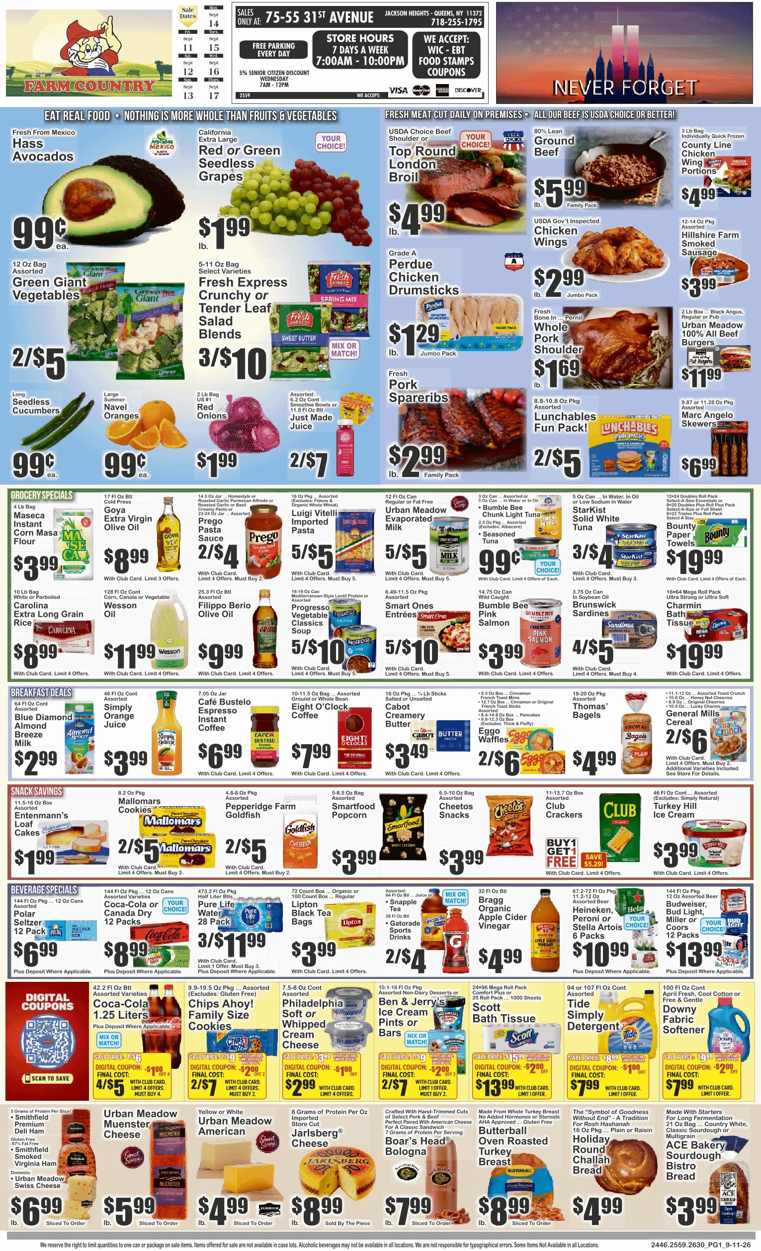 Farm Country (East Elmhurst, NY) Key Food Weekly Ad September 11 - 17, 2026