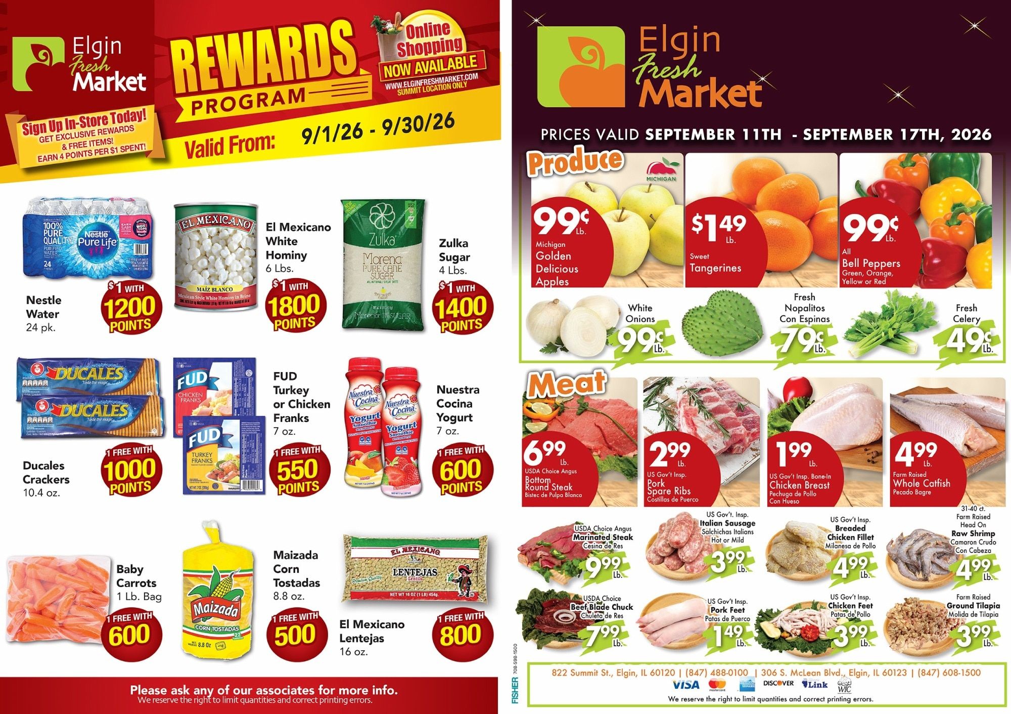 Elgin Fresh Market Weekly Ad September 11 - 17, 2026