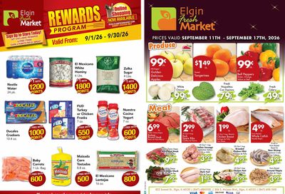 Elgin Fresh Market Weekly Ad September 11 - 17, 2026