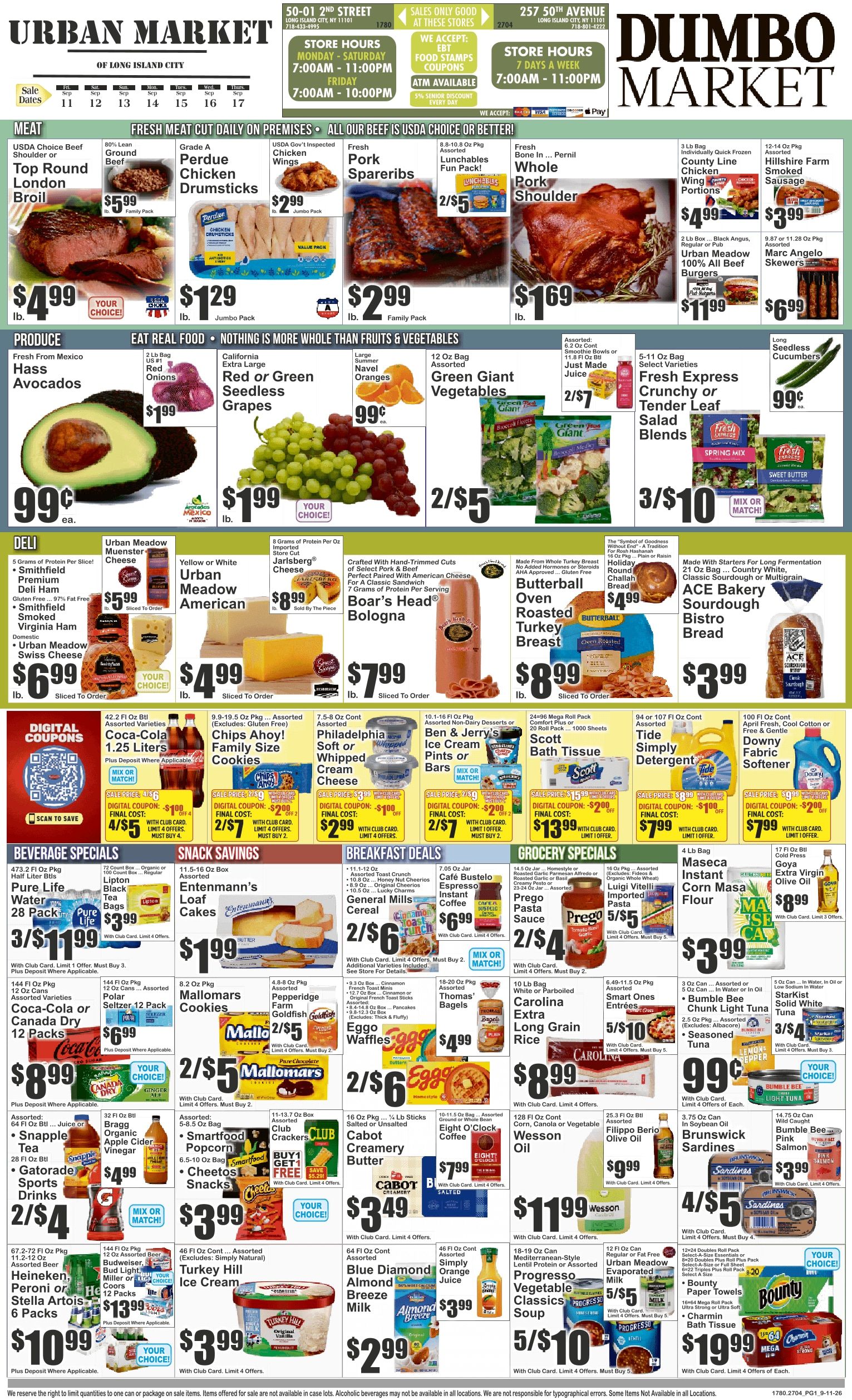 Dumbo Market (Long Island City, NY) Key Food Weekly Ad September 11 - 17, 2026