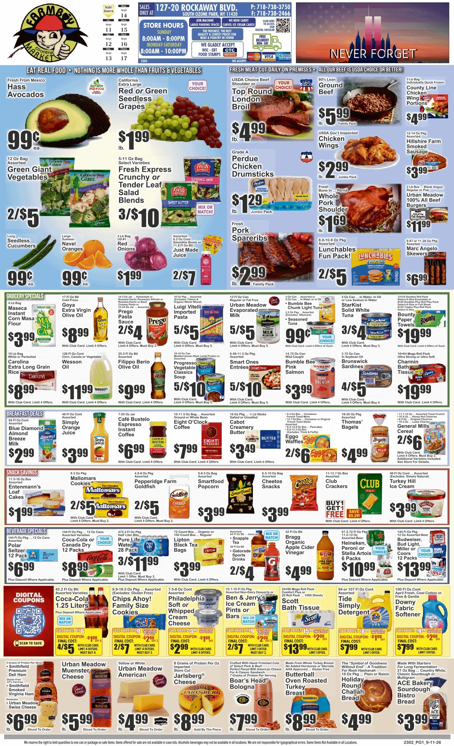 Farm Boy Country Market (127-20 Rockaway Blvd, Ozone Park, NY) Key Food Weekly Ad September 11 - 17, 2026