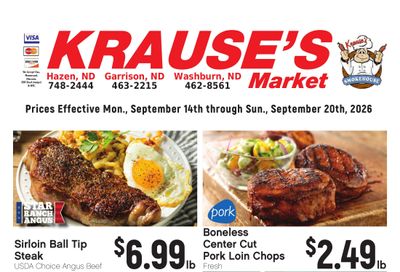 Krause's SuperValu Weekly Ad September 14 - 20, 2026