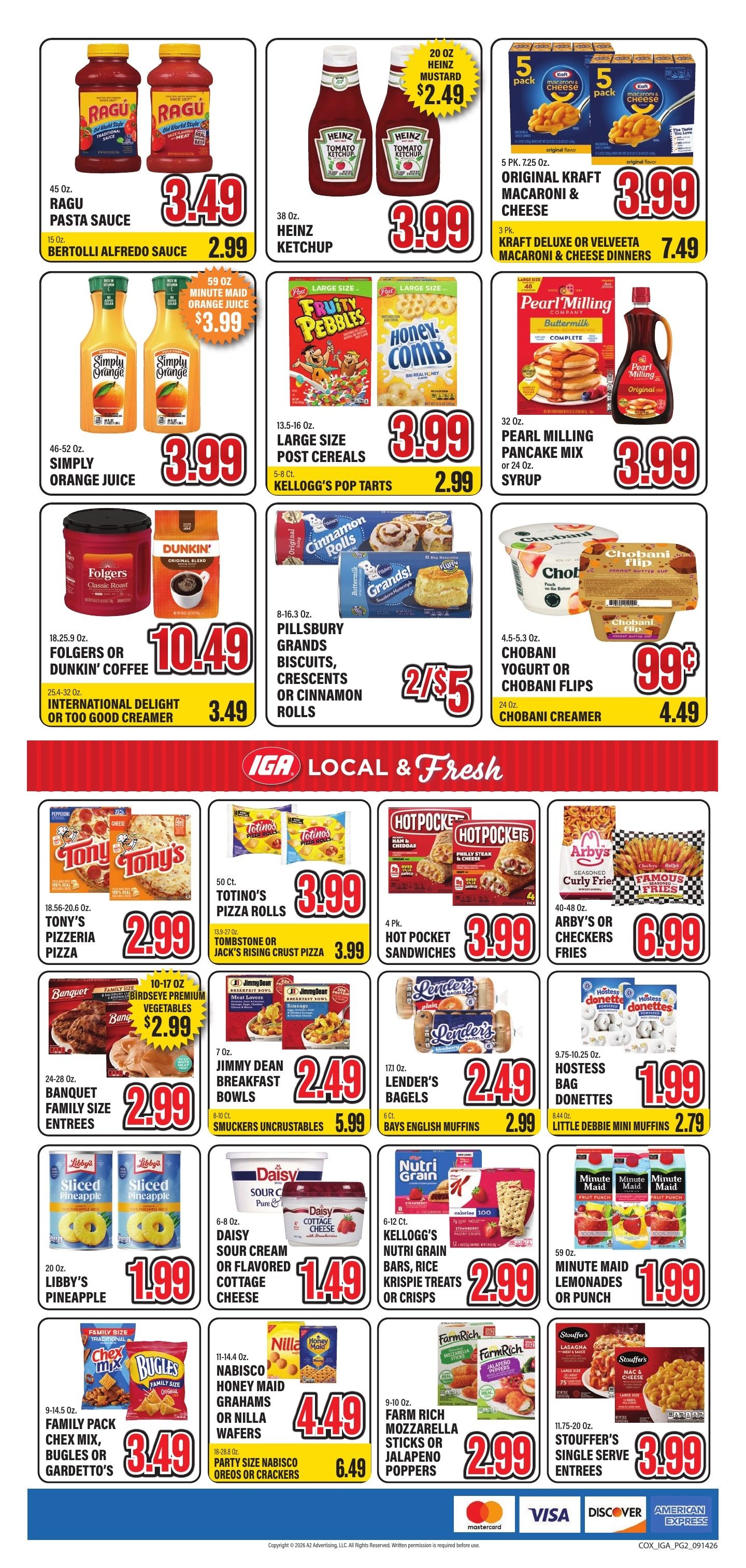 Cox Foods IGA Weekly Ad September 14 - 20, 2026