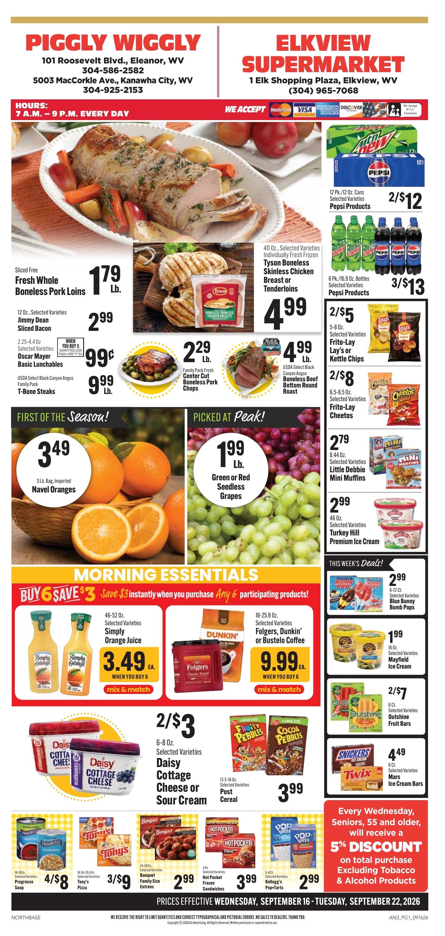 Elkview Supermarket Weekly Ad September 16 - 22, 2026