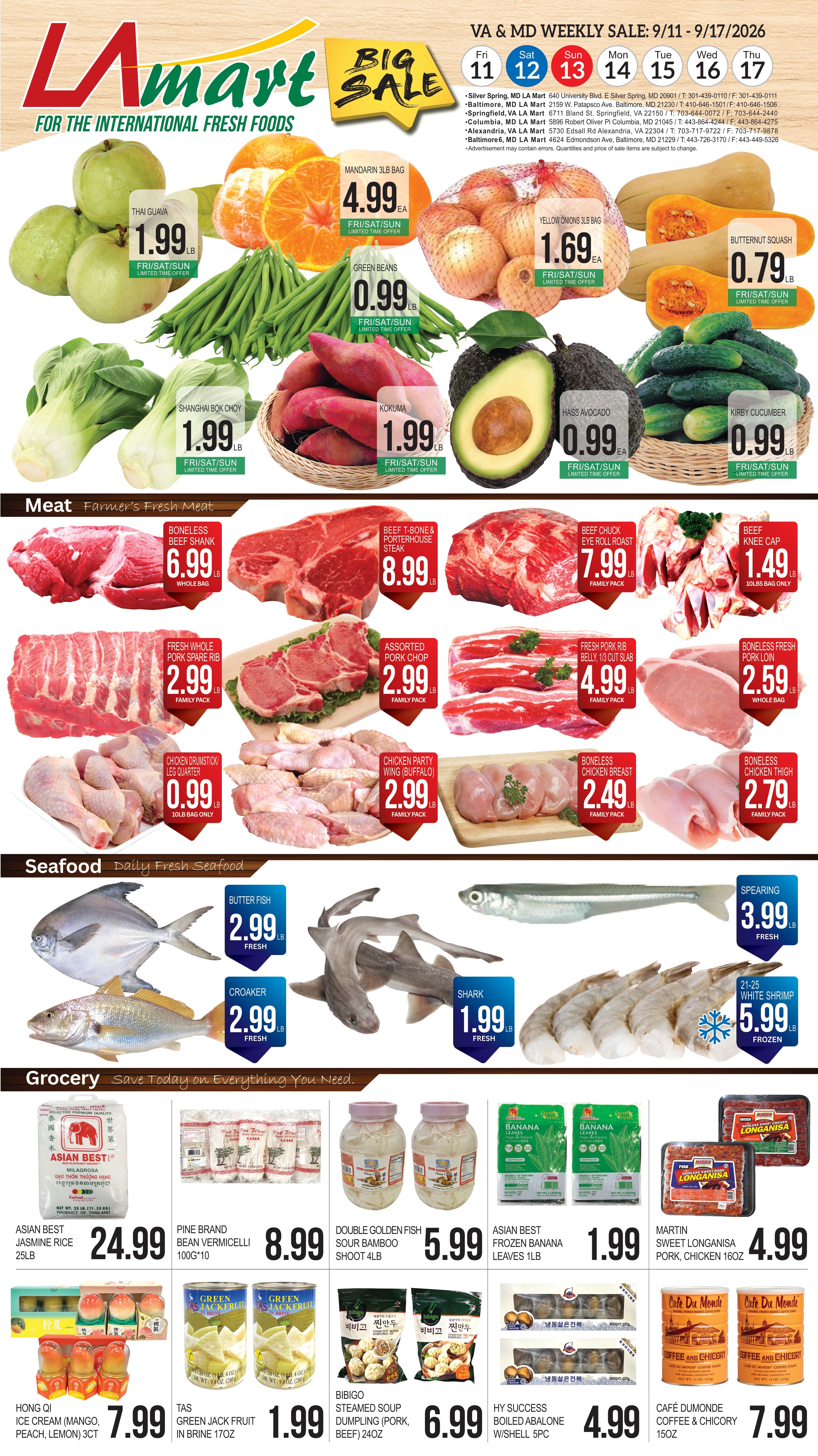LA Mart English Weekly Ad September 11 - 17, 2026