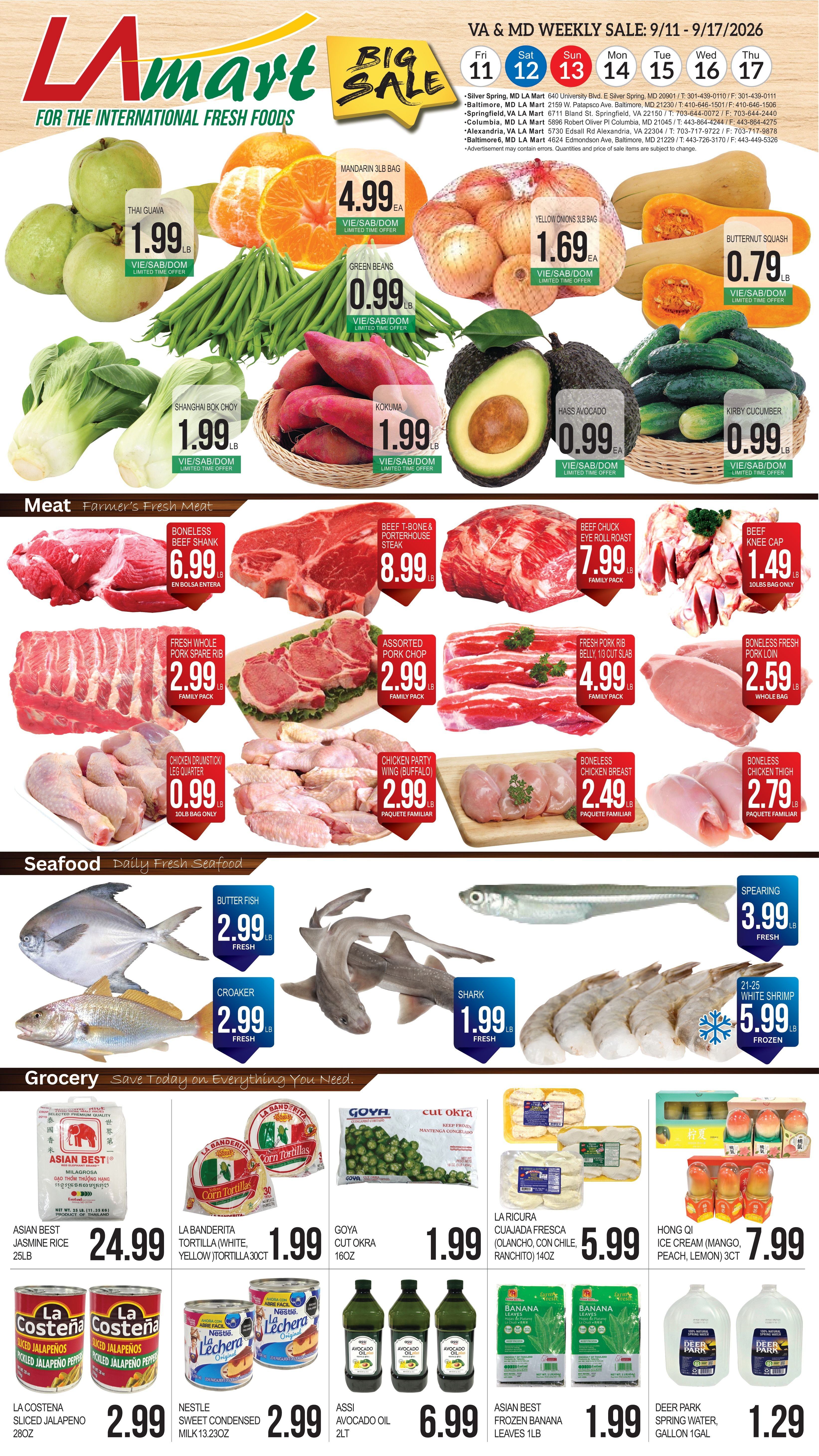 LA Mart Hispanic Weekly Ad September 11 - 17, 2026